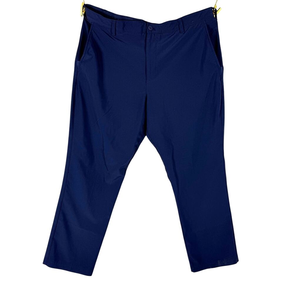 Men's Izod Golf Chino Long Pants 40x29 Blue Pockets EUC Athletic Golfing